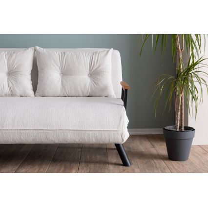 QIRA Two-Seater Sofa Bed — White