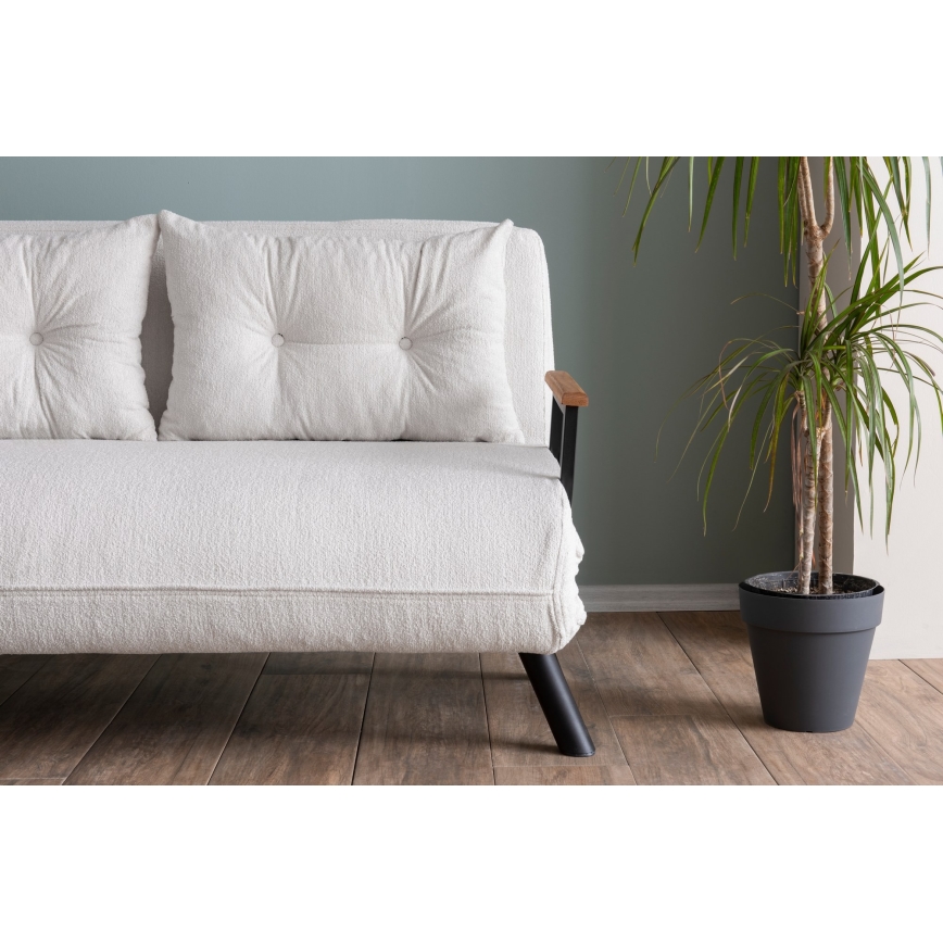 QIRA Two-Seater Sofa Bed — White