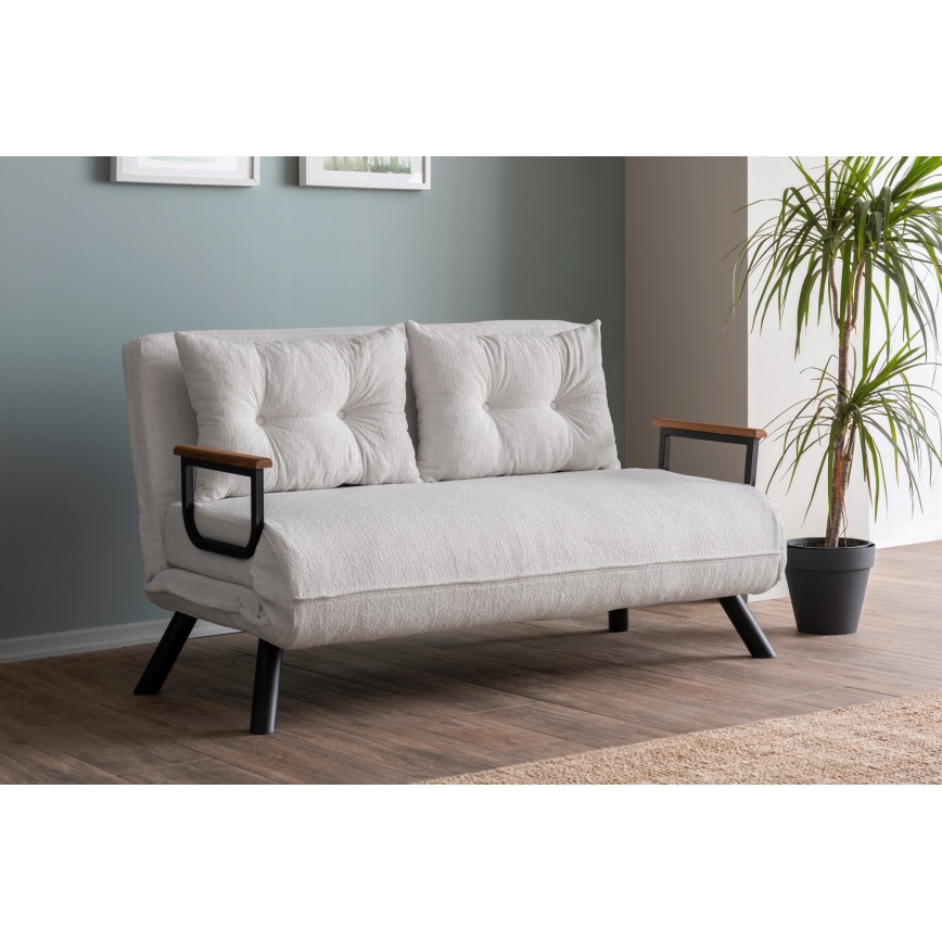 QIRA Two-Seater Sofa Bed — White