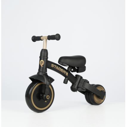 QPlay - Children's 3-in-1 Tricycle STAGER Black