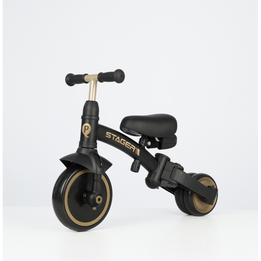 QPlay - Children's 3-in-1 Tricycle STAGER Black