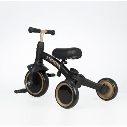 QPlay - Children's 3-in-1 Tricycle STAGER Black
