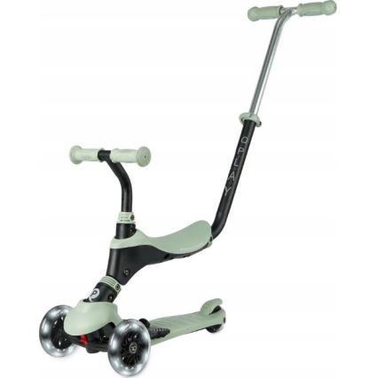 QPlay - Children's 5-in-1 SEMA PRO Scooter with LED Wheels, Green