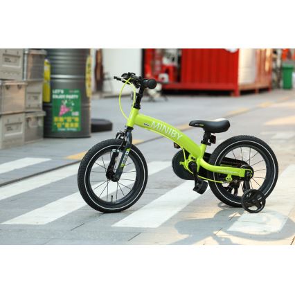 QPlay - Children's bike 14" MINIBY 3in1 green
