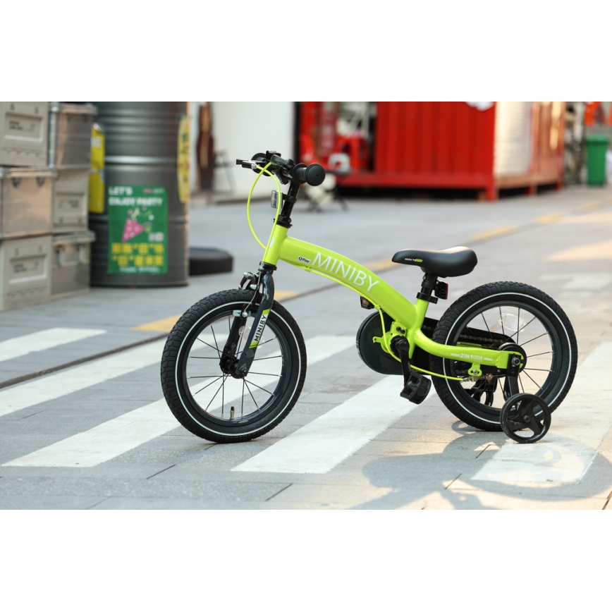 QPlay - Children's bike 14" MINIBY 3in1 green