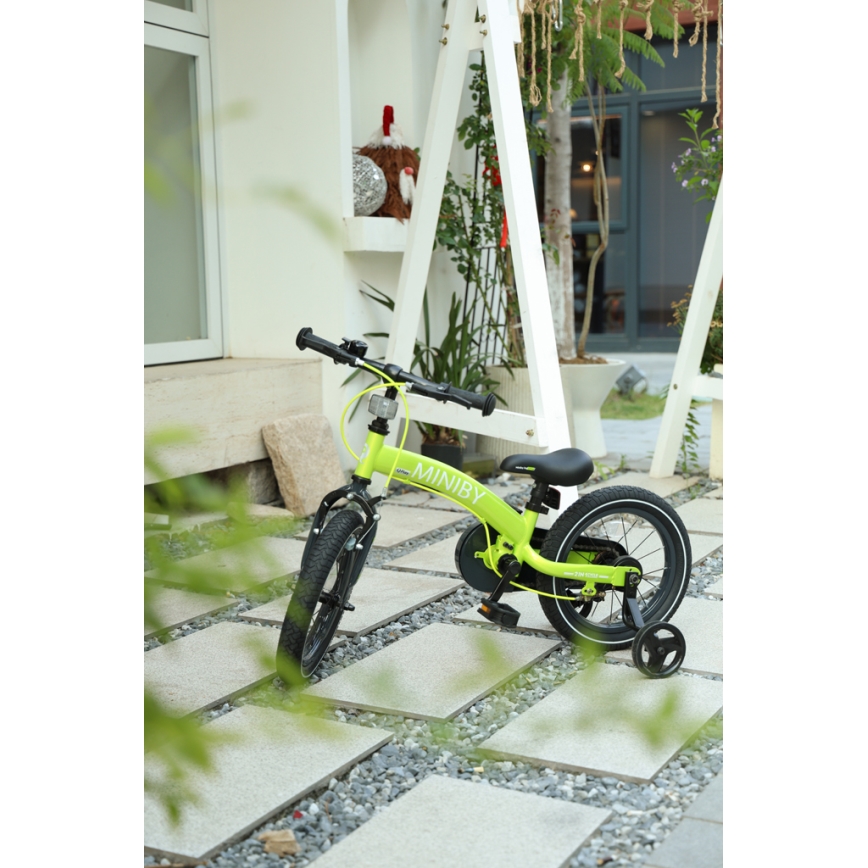 QPlay - Children's bike 14" MINIBY 3in1 green
