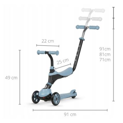 QPlay - Children's scooter 4in1 SEMA blue