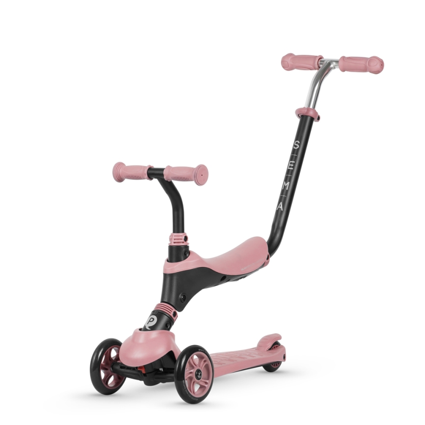 QPlay - Children's scooter 4in1 SEMA pink