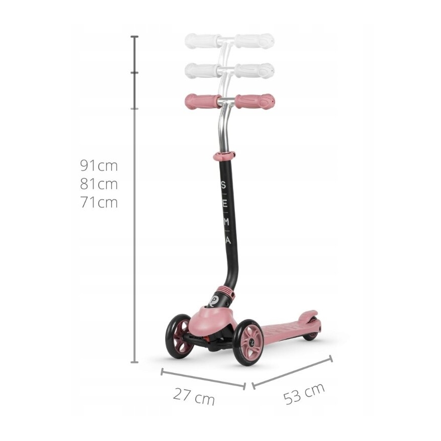 QPlay - Children's scooter 4in1 SEMA pink