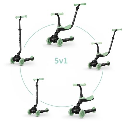 QPlay - Children's scooter 5in1 SEMA green