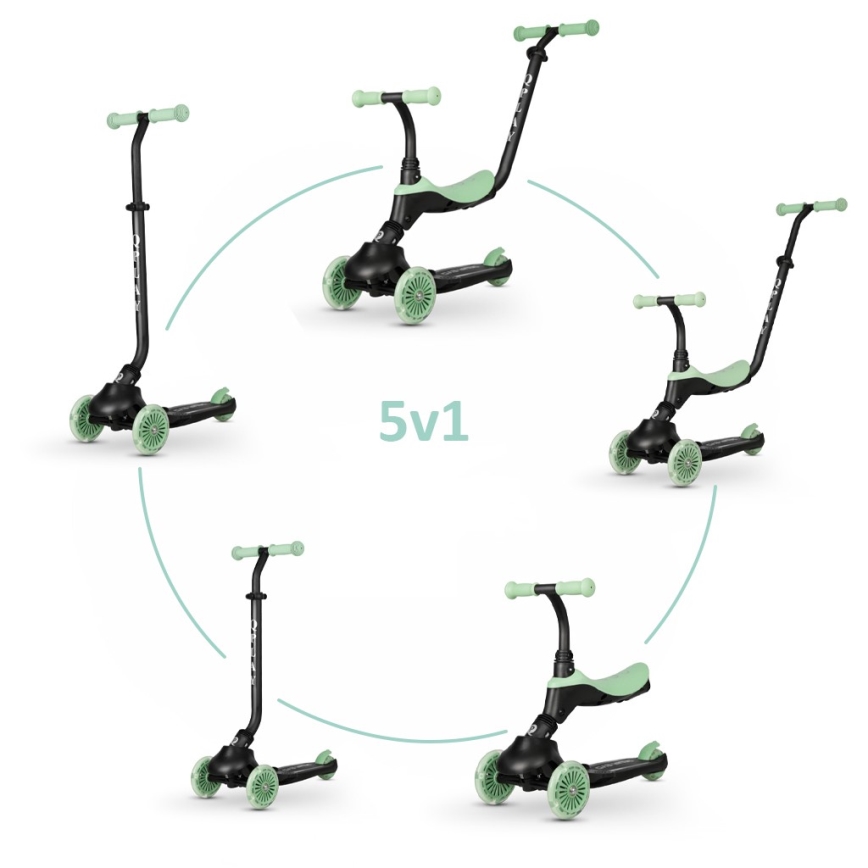 QPlay - Children's scooter 5in1 SEMA green