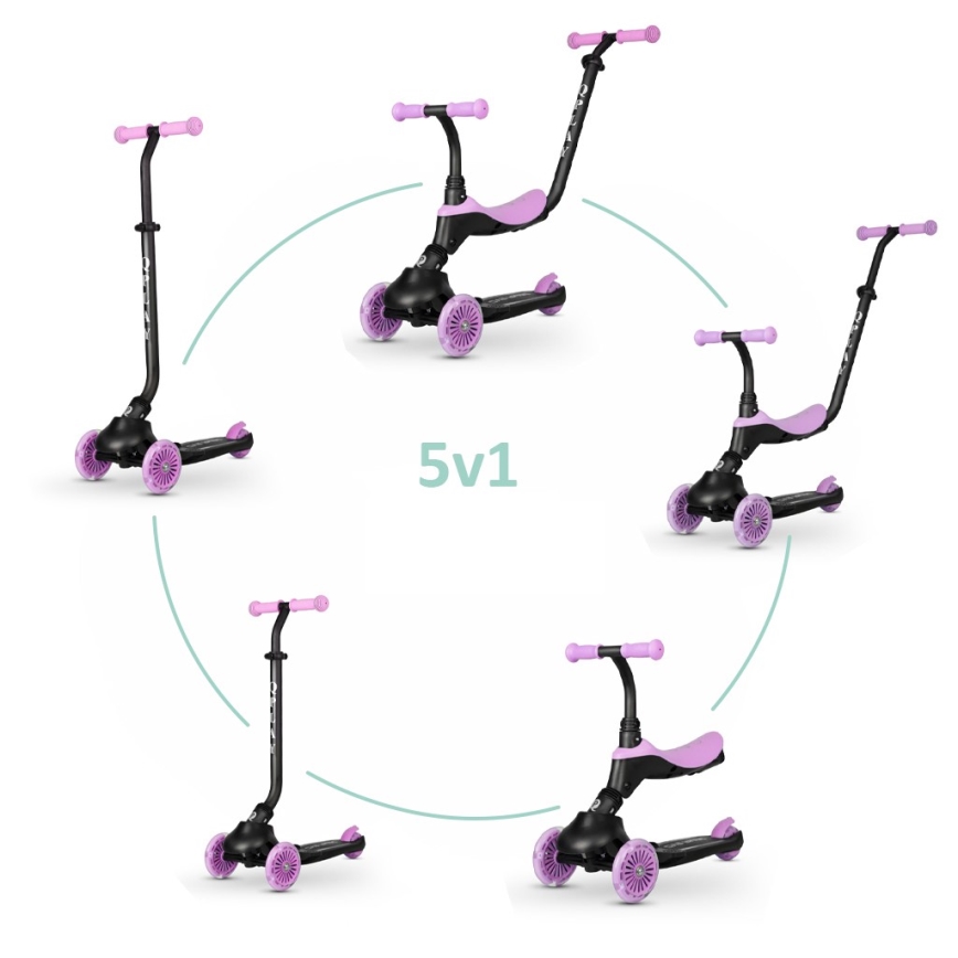 QPlay - Children's scooter 5in1 SEMA purple