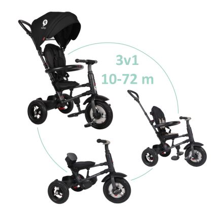 QPlay - Children's tricycle 3in1 RITO AIR black