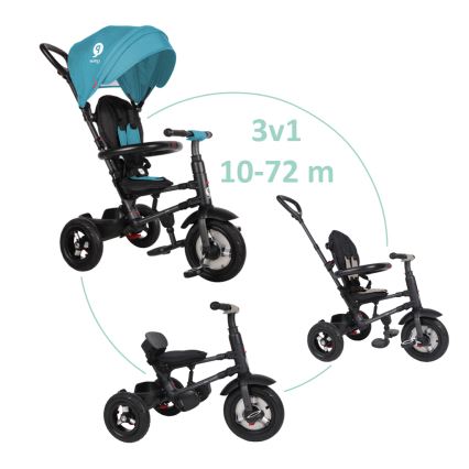 QPlay - Children's tricycle 3in1 RITO AIR turquoise