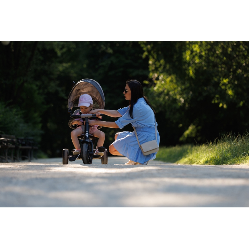 QPlay - Children's tricycle 3in1 RITO STAR light grey