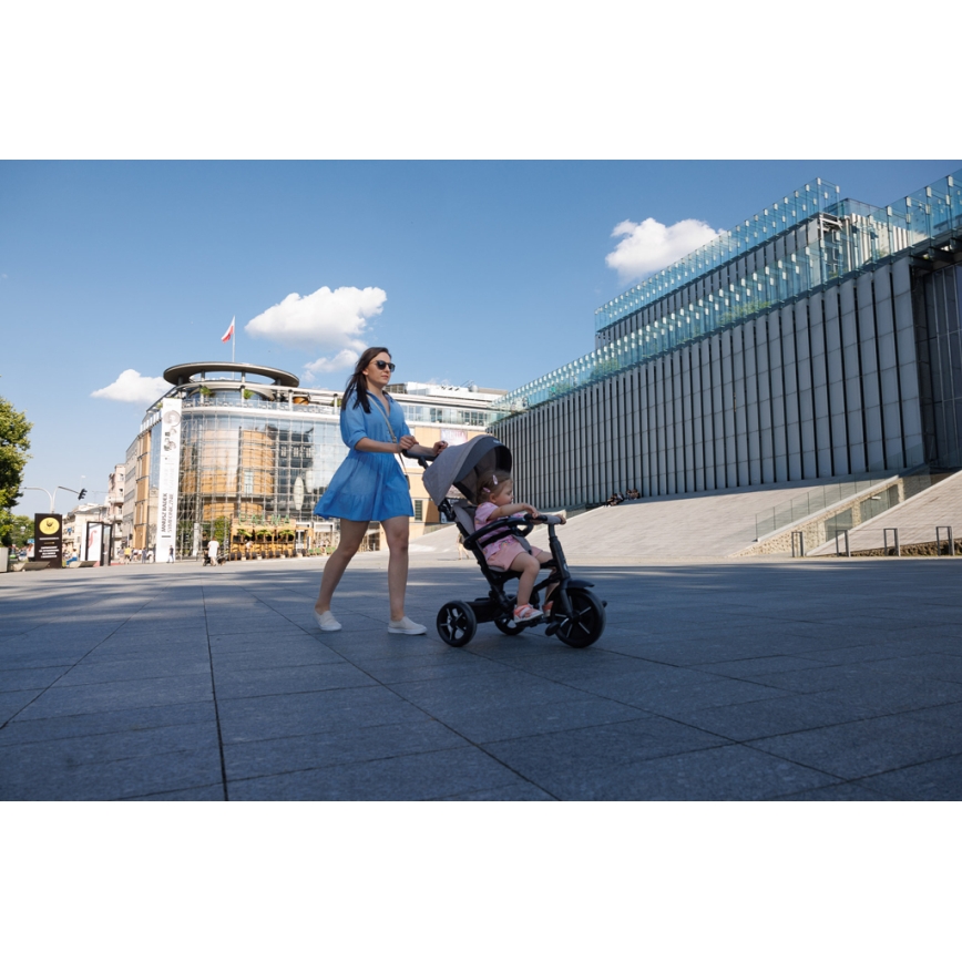 QPlay - Children's tricycle 3in1 RITO STAR light grey