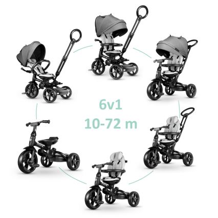 QPlay - Children's tricycle 6in1 PRIME grey