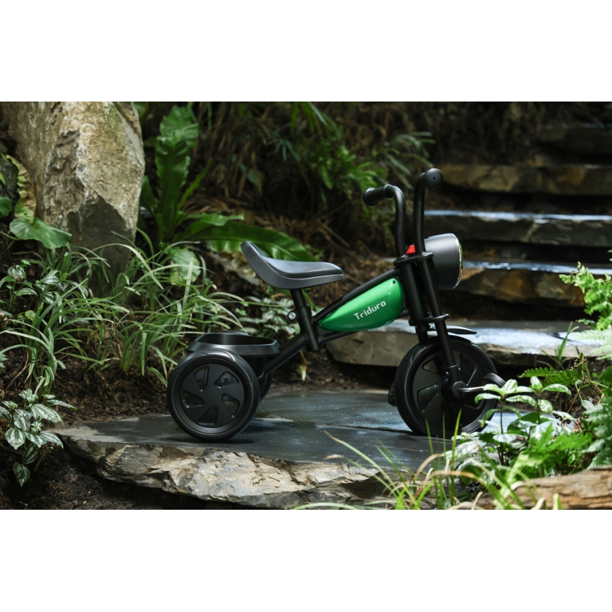 QPlay - Children's tricycle TRIDURO black/green