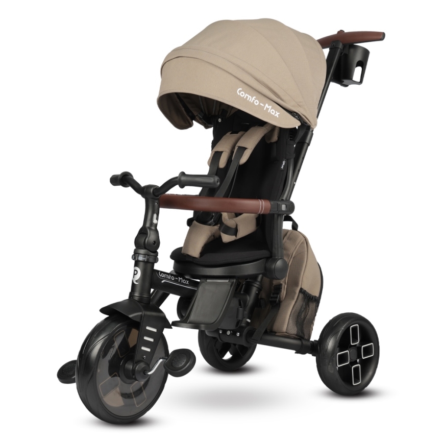 QPlay - COMFO MAX 7-in-1 Children's Tricycle, Brown