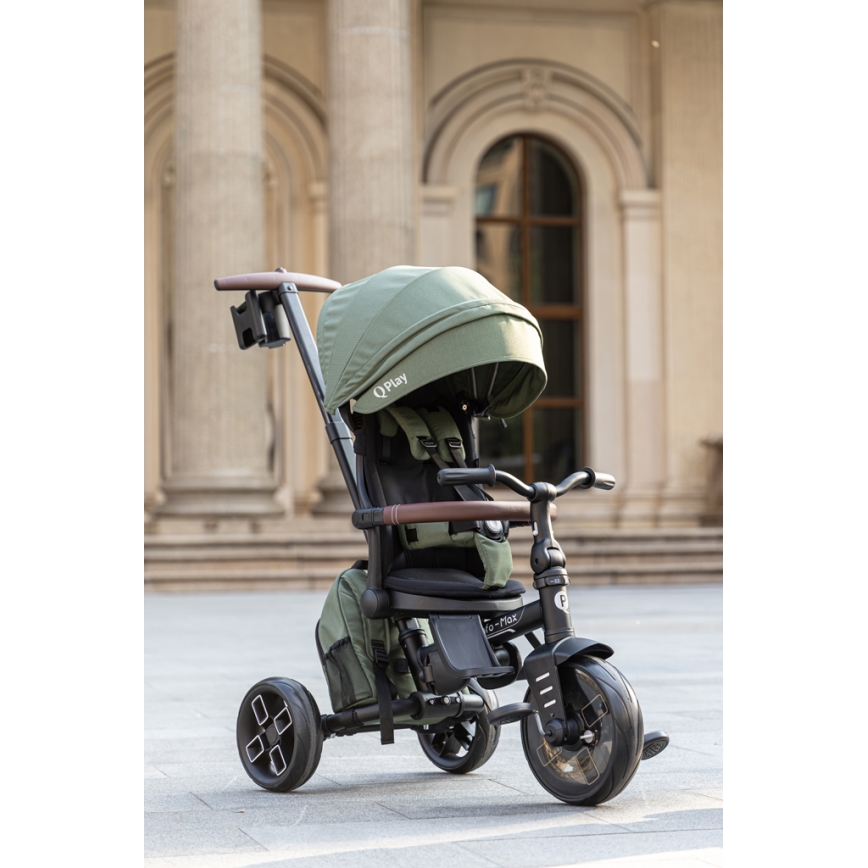 QPlay - COMFO MAX 7-in-1 Kids' Tricycle, Green
