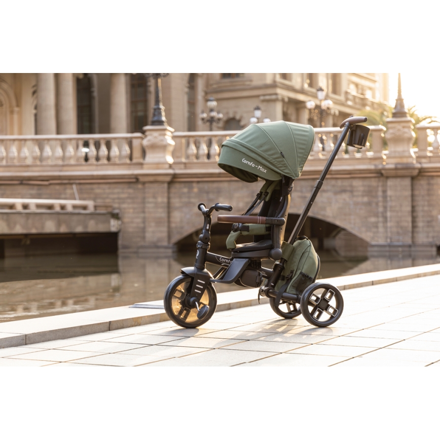 QPlay - COMFO MAX 8-in-1 Children's Tricycle, Green