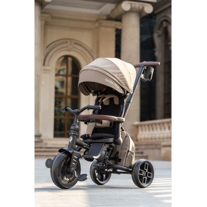 QPlay - COMFO MAX 8-in-1 Kids' Tricycle, Brown