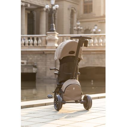 QPlay - COMFO MAX 8-in-1 Kids' Tricycle, Brown