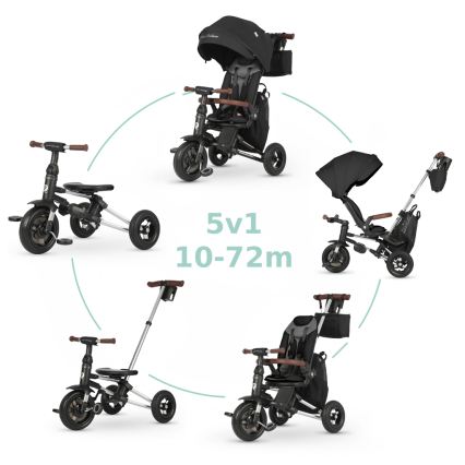 QPlay - Kids' 5-in-1 NOVA DELUXE Tricycle, Black