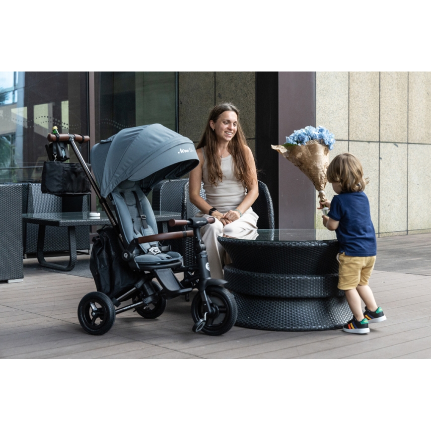 QPlay - Kids' 5-in-1 NOVA DELUXE Tricycle, Black