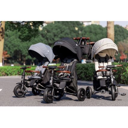 QPlay - Kids' 5-in-1 NOVA DELUXE Tricycle, Black