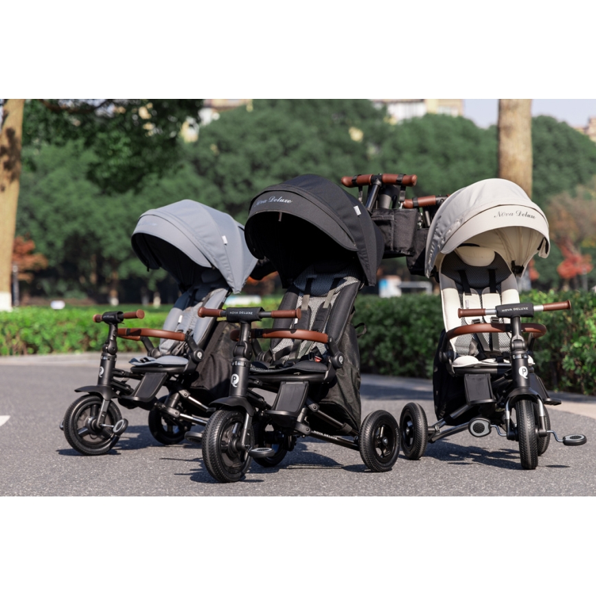 QPlay - Kids' 5-in-1 NOVA DELUXE Tricycle, Black