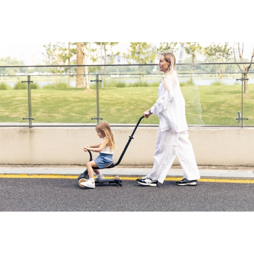 QPlay - Kids' 5-in-1 SEMA EVO Scooter with LED Wheels, Pink
