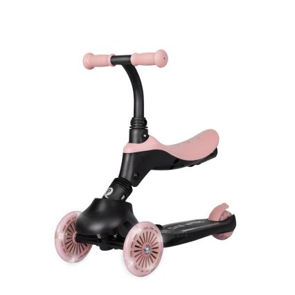 QPlay - Kids' 5-in-1 SEMA EVO Scooter with LED Wheels, Pink