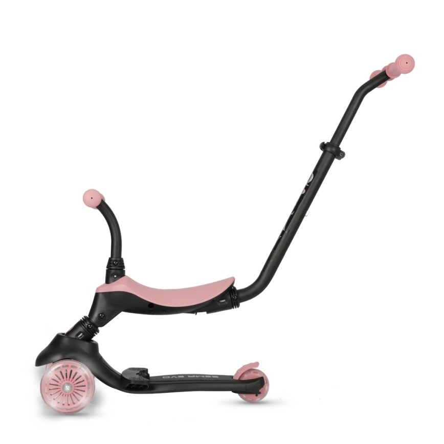 QPlay - Kids' 5-in-1 SEMA EVO Scooter with LED Wheels, Pink