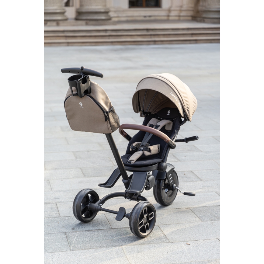 QPlay - Kids' 7-in-1 Tricycle COMFO MAX Beige