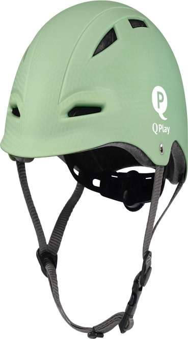 QPlay - MANBO Kids' Helmet, Size S, Green