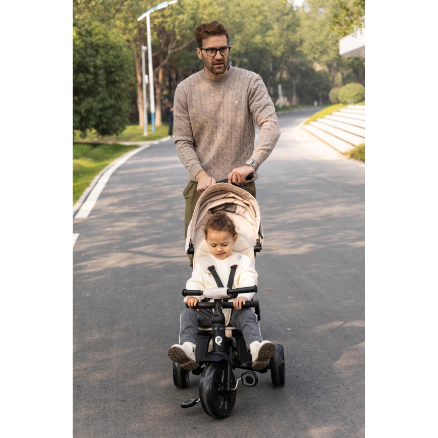 QPlay - NOVA MAX 5-in-1 Children's Tricycle, Beige