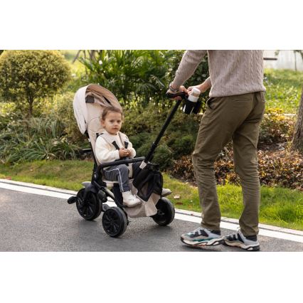 QPlay - NOVA MAX 5-in-1 Children's Tricycle, Beige