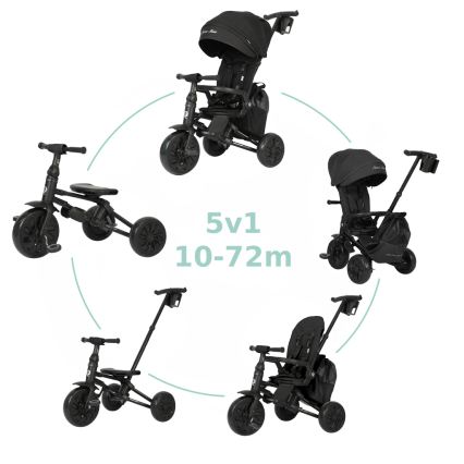 QPlay - NOVA MAX 5-in-1 Children's Tricycle, Black