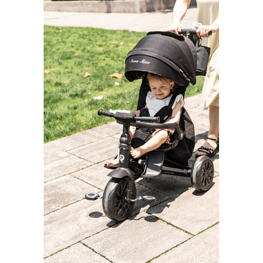 QPlay - NOVA MAX 5-in-1 Children's Tricycle, Black