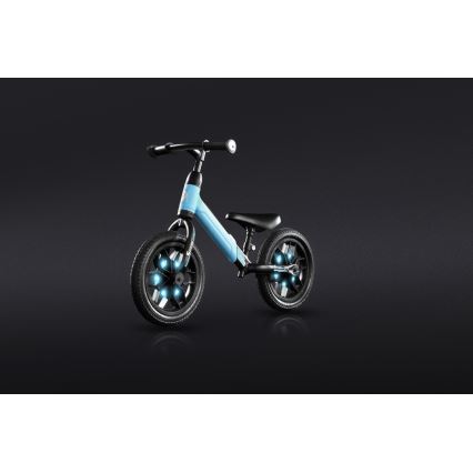 QPlay - Push bike with LED lights on wheels SPARK blue