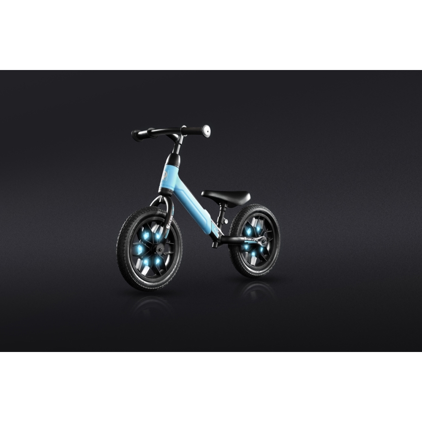 QPlay - Push bike with LED lights on wheels SPARK blue