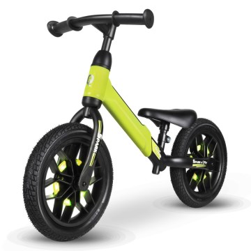 QPlay - Push bike with LED lights on wheels SPARK green