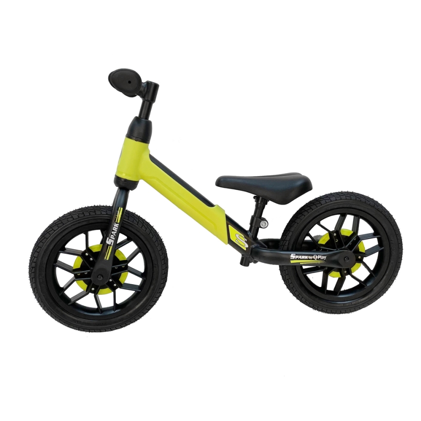 QPlay - Push bike with LED lights on wheels SPARK green