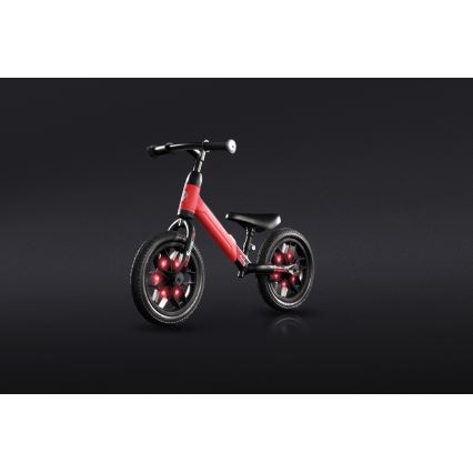 QPlay - Push bike with LED lights on wheels SPARK red