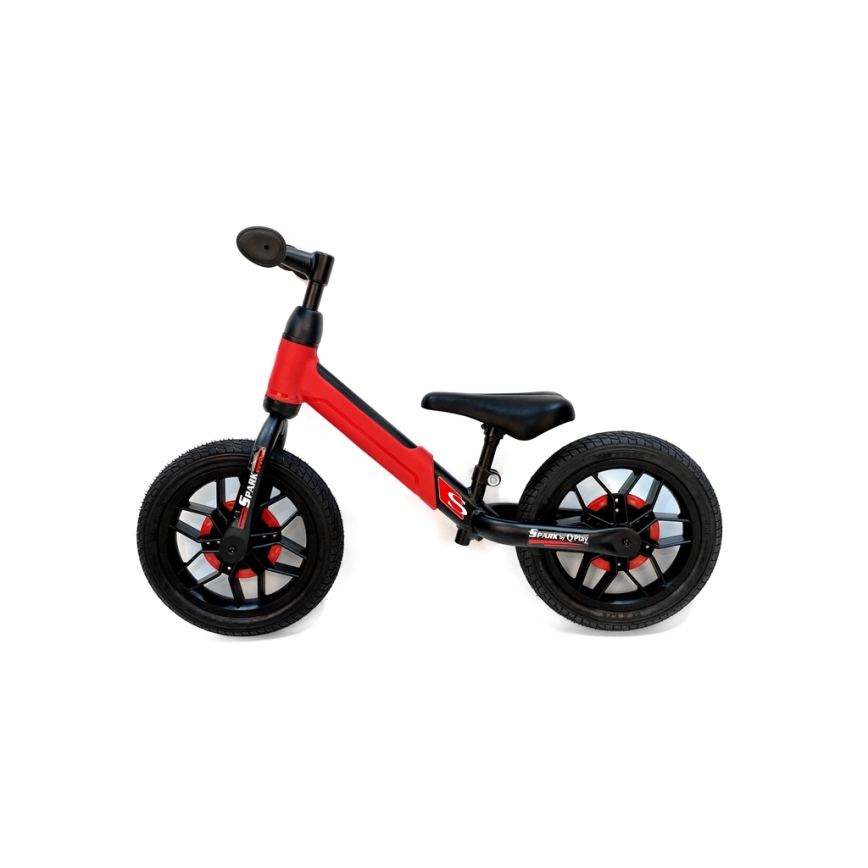 QPlay - Push bike with LED lights on wheels SPARK red