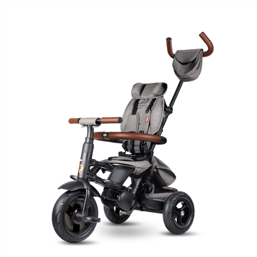 QPlay - RITO DELUXE 6-in-1 Children's Tricycle, Grey