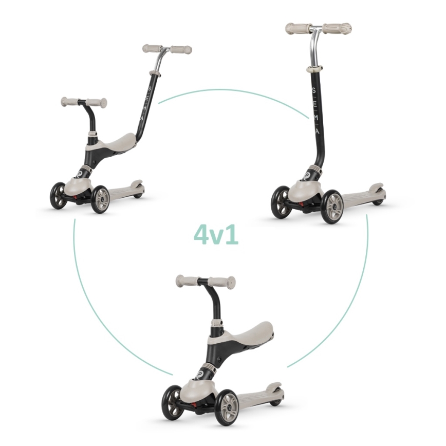 QPlay - SEMA 4-in-1 Children's Scooter, Beige