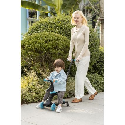 QPlay - SEMA EVO 5-in-1 Kids' Scooter with LED Wheels, Blue
