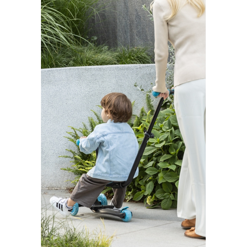 QPlay - SEMA EVO 5-in-1 Kids' Scooter with LED Wheels, Blue